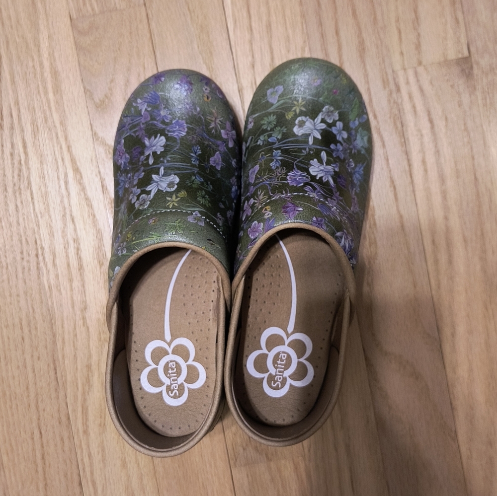 (Reserved For K!) Sanita floral clogs